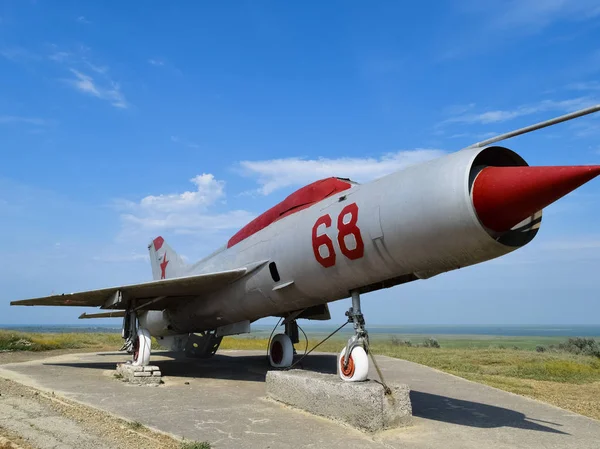 Cópia do museu da aeronave. Monumento de aviões de caça . — Fotografia de Stock