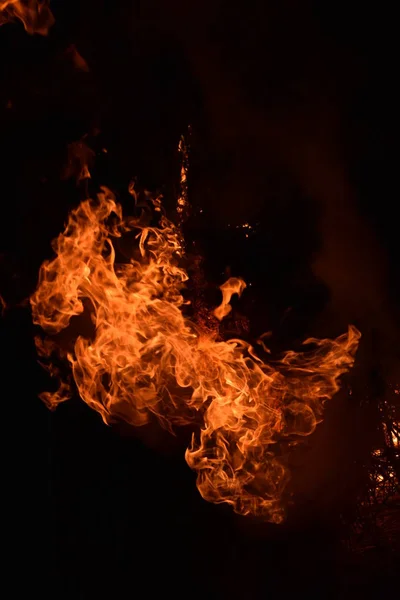 O fogo da noite — Fotografia de Stock