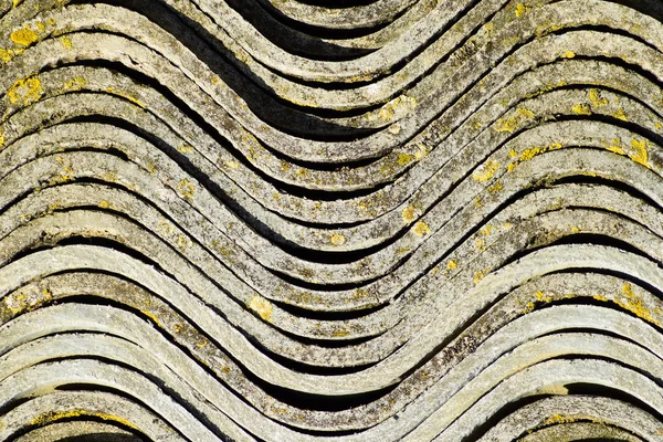 Oluklu kayrak bir yığın olup, yan görünümü arka plan dokusu kayrak yatıyor.