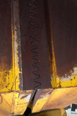 Bağlantı noktası yükleyiciler için büyük kova. Dreglayner, hidrolik ve kablo