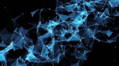 Hareketli arka plan - dijital ikili çokgen pleksus veri ağları