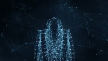 VJ Loop - dijital ikili pleksus veri soyut hareket arka plan iletişim