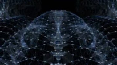 VJ Loop - rasgele Digits pleksus veri soyut hareket arka plan iletişim