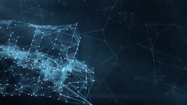 Абстрактний рух - Цифрові мережі даних Plexus — стокове відео