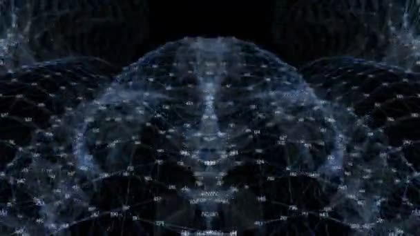 南军环路-随机数丛数据网络抽象运动背景 — 图库视频影像