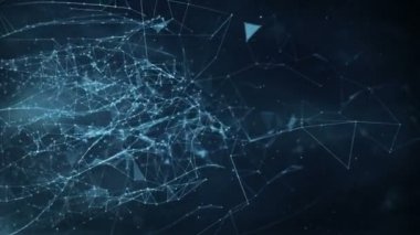 Hareketli arka plan - dijital pleksus veri ağları