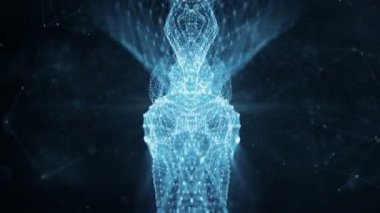 VJ Loop - dijital ikili pleksus veri soyut hareket arka plan iletişim