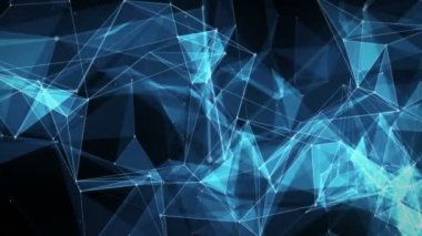 Hareketli arka plan - dijital ikili çokgen pleksus veri ağları