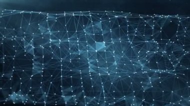 Hareketli arka plan - dijital pleksus veri ağları
