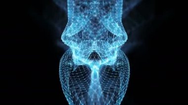 VJ Loop - dijital ikili pleksus veri soyut hareket arka plan iletişim