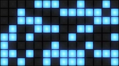 Disko gece kulübünde dans kat duvar parlayan ışık kılavuz arka plan vj döngü mavi