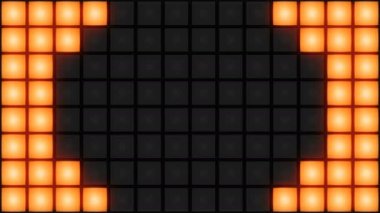 Turuncu disko gece kulübünde dans kat duvar parlayan ışık kılavuz arka plan vj döngü