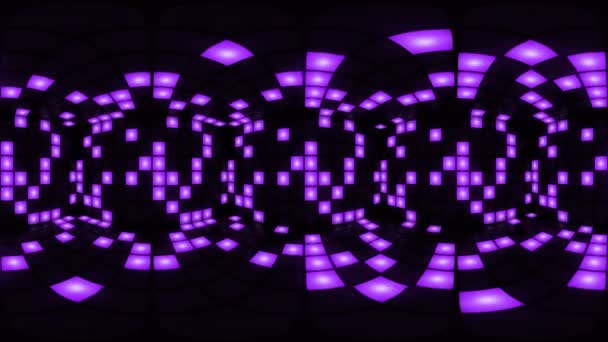 360 VR Purple disco discothèque danse étage applique grille fond vj boucle — Video