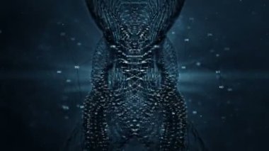 VJ Loop - rasgele Digits karanlık pleksus veri soyut hareket arka plan iletişim