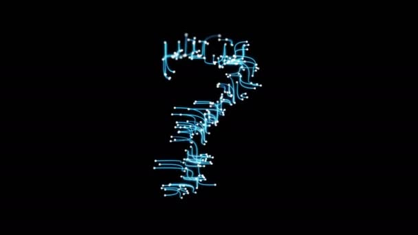 Tuberías digitales giratorias Cuenta atrás del plexo Movimiento abstracto Alpha mate 4k aislado — Vídeos de Stock