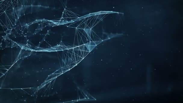 抽象化された運動の背景 - デジタル神経叢データ ネットワーク — ストック動画