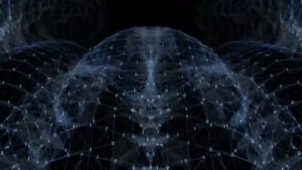 南军环路-数字二进制神经丛数据网络抽象运动背景 — 图库视频影像