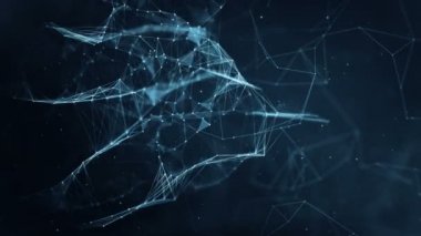 Hareketli arka plan - dijital pleksus veri ağları