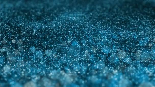 Brillant Fond Bleu Paillettes Noël Abstrait Sans Couture Boucle Particules — Video