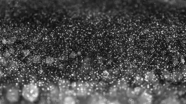 Glänsande Silver Glitter Bakgrund Jul Abstrakta Sömlösa Loop Motion Partiklar — Stockvideo