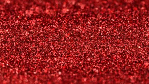Brillante Rojo Brillo Partículas Fondo Navidad Abstracto Lazo Sin Costura — Vídeos de Stock