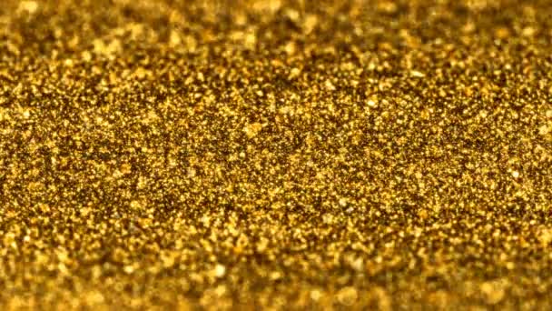 Shiny Golden Glimmer Particles Background Christmas Abstract Seamless Loop — Stock Video