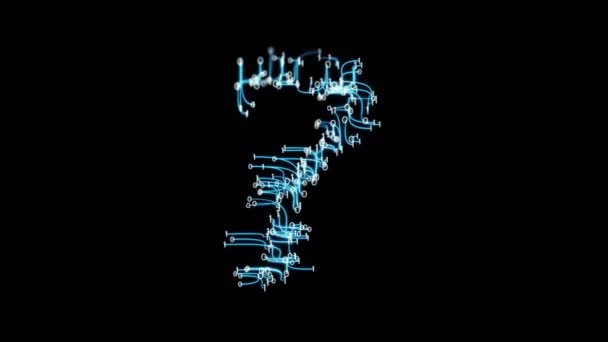 Анотація Обертається Цифрових Двійкові Сплетення Труби Вузлів Підключення Контури Формі — стокове відео