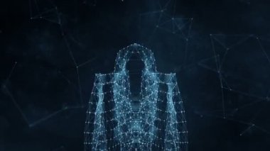 VJ Loop - dijital pleksus düğümleri, soyut veri ağ veya sistem ağların içinde bağlantı yolları. Görsel, vj, ışık sunular için veya hareketli arka plan olarak kullanılabilir. Sorunsuz döngü.