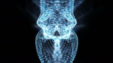 VJ Loop - rasgele Digits pleksus düğümleri, soyut veri ağ veya sistem ağların içinde bağlantı yolları. Görsel, vj, ışık sunular için veya hareketli arka plan olarak kullanılabilir. Sorunsuz döngü.