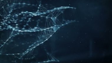 Soyut rasgele digits pleksus düğümler bağlantı formu ağ görseller için vj Internet sunumlar hareket arka plan yüksek teknoloji teknoloji bilim mühendislik tıbbi Pano sorunsuz döngü