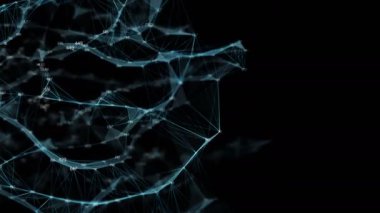 Soyut rasgele digits çokgen pleksus düğümleri bağlantıları ağ için görsel Internet sunumlar hareket arka plan yüksek teknoloji teknoloji bilim mühendislik tıbbi kontrol paneli sorunsuz döngü Alpha mat
