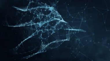 Soyut ikili pleksus düğümler bağlantı formu ağ. Görseller için vj Internet sunumlar hareket arka plan yüksek teknoloji teknoloji bilim mühendislik tıbbi Pano sorunsuz döngü