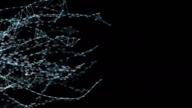 Soyut rasgele digits çokgen pleksus düğümleri bağlantıları ağ için görsel Internet sunumlar hareket arka plan yüksek teknoloji teknoloji bilim mühendislik tıbbi kontrol paneli sorunsuz döngü Alpha mat
