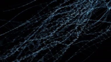 Soyut rasgele digits çokgen pleksus düğümleri bağlantıları ağ için görsel Internet sunumlar hareket arka plan yüksek teknoloji teknoloji bilim mühendislik tıbbi kontrol paneli sorunsuz döngü Alpha mat