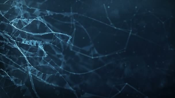 抽象神经丛节点和连接形式网络的视觉效果南军互联网演示文稿运动背景 Tech 技术科学工程医疗仪表板无缝回路 — 图库视频影像