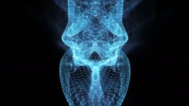 VJ Loop - dijital pleksus düğümleri, soyut veri ağ veya sistem ağların içinde bağlantı yolları. Görsel, vj, ışık sunular için veya hareketli arka plan olarak kullanılabilir. Sorunsuz döngü.