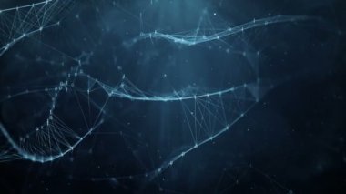 Soyut ikili pleksus düğümler bağlantı formu ağ. Görseller için vj Internet sunumlar hareket arka plan yüksek teknoloji teknoloji bilim mühendislik tıbbi Pano sorunsuz döngü