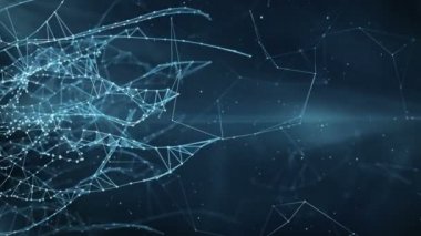 Görseller için soyut pleksus düğümleri ve bağlantıları formu ağ vj Internet sunumlar hareket arka plan yüksek teknoloji teknoloji bilim mühendislik tıbbi Pano sorunsuz döngü