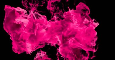 Pembe yollar duman arka plan geçişin. Alfa mat yayılan duman renkli çizgiler