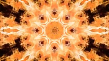Kaleydoskop turuncu animasyonlu arka plan döngü