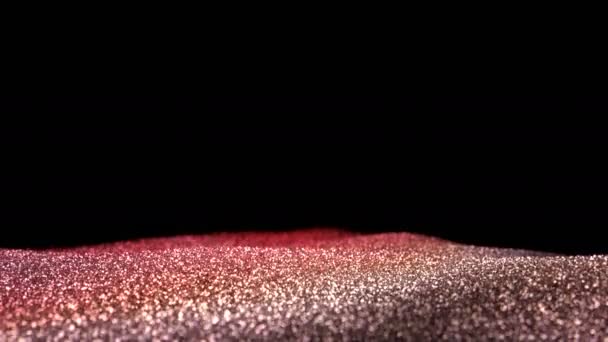 Rood Gouden Glitter Achtergrond Abstracte Naadloze Lus Deeltjes Achtergrond Alpha — Stockvideo