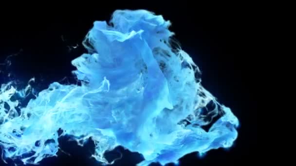 Blue Trails Smoke Background Transition Inglês Linhas Coloridas Fumaça Espalhando — Vídeo de Stock