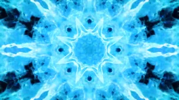 Kaléidoscope bleu animé fond boucle 