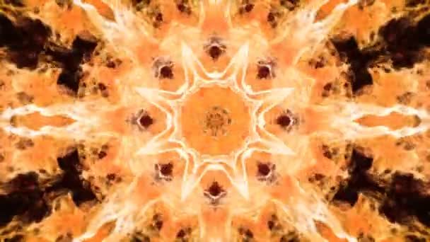 Kaleidoskop Orange Animierte Hintergrundschleife — Stockvideo