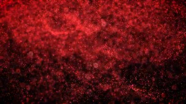 Brillant agitant mouvement ondulation rouge paillettes fond abstrait sans couture VJ boucle particules toile de fond 