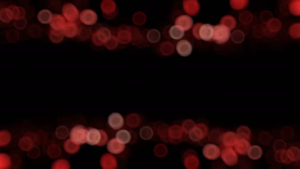 Red High quality animation of blurred abstract Christmas background with bokeh defocused lights. Seamless loop — Stock Video