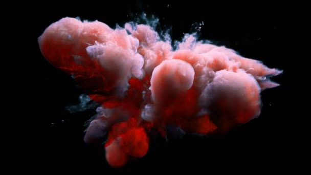 Orange Color burst színes füst por robbanás folyadék tinta részecskék alfa