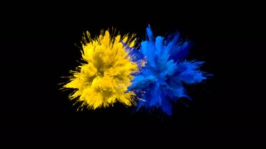 Sarı mavi renk patlaması-çoklu renkli duman patlamaları sıvı Alfa mat