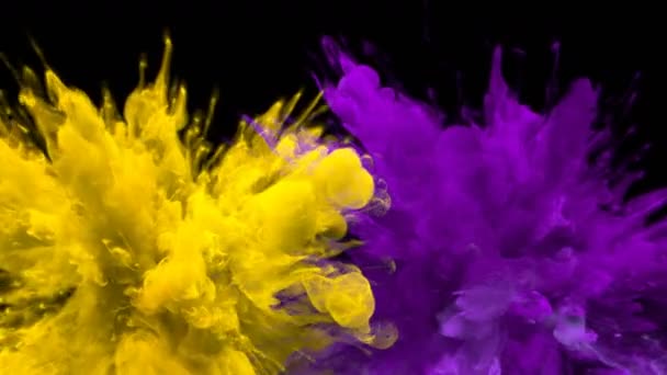 Sárga lila szín burst-több színes füst robbanások folyadék alfa Matt