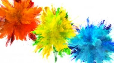 Renk Burst-çoklu renkli duman patlamaları sıvı parçacıklar Alfa mat